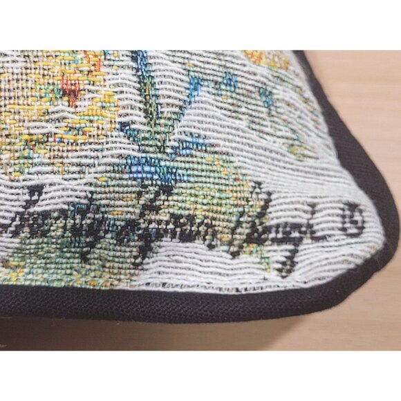 NWT Sandy Clough Tapestry Pillow Rectangle Well Within My Soul Birds Flowers - Picture 4 of 5